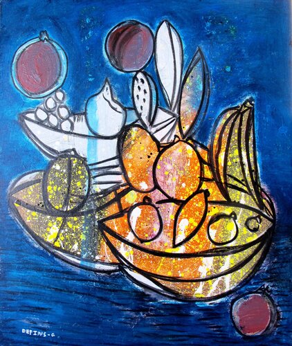 Coupe de fruits von Guillaume Defins, Malerei kaufen auf Singulart