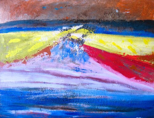 Je voudrai que quelqu'un m'attende quelque part (inspiré de Nicolas de Stael) von Guillaume Defins, Malerei kaufen auf Singulart