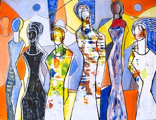 Silhouettes # 4 par Guillaume Defins, Peinture en vente sur Singulart