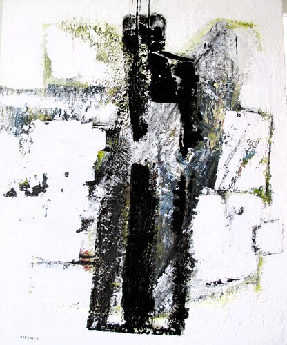 White Abstract # 13 par Guillaume Defins, Peinture en vente sur Singulart