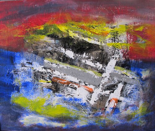 Destination lointaine # 5 di Guillaume Defins, Pittura in vendita su Singulart