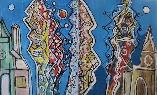 NOEL # 1 et 2 Diptyque di Guillaume Defins, Pittura in vendita su Singulart