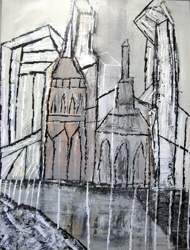 Cathédrale par Guillaume Defins, Peinture en vente sur Singulart