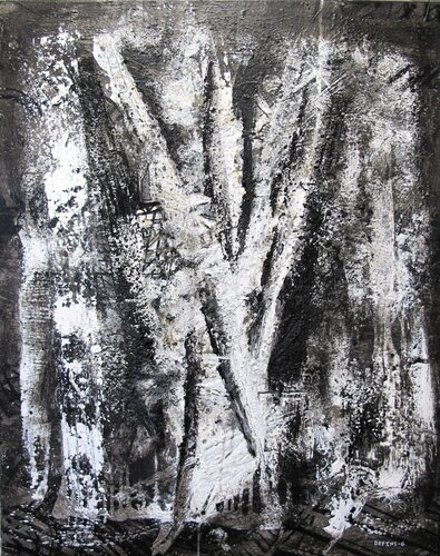 Forêt dans la nuit van Guillaume Defins, Schilderij te koop op Singulart