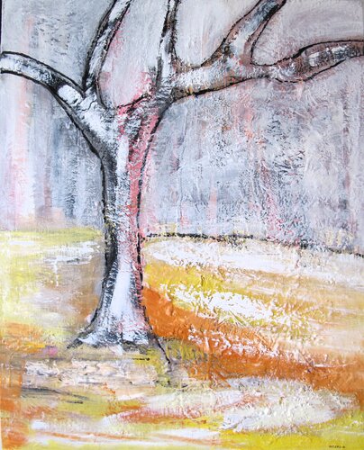 Arbre au milieu d'un endroit calme von Guillaume Defins, Malerei kaufen auf Singulart