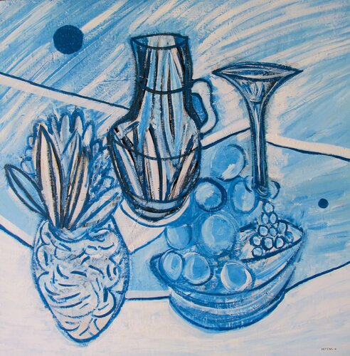 Composition à l'ananas van Guillaume Defins, Schilderij te koop op Singulart