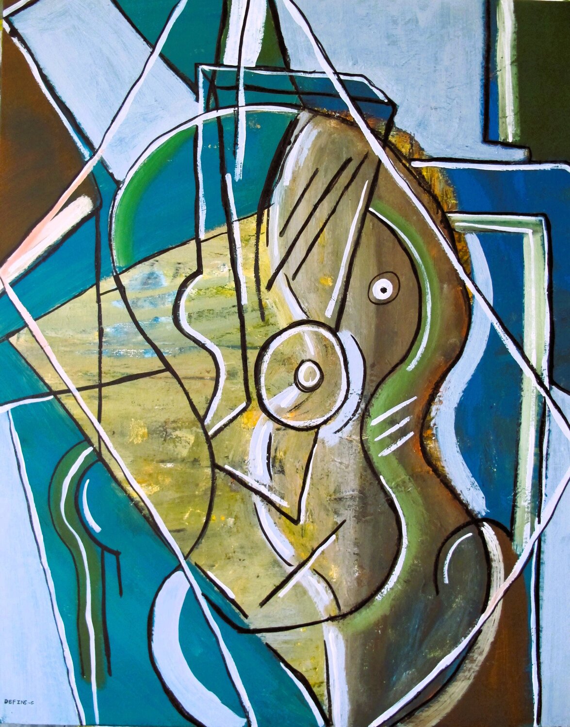Cubisme Guitare # 2 Guillaume Defins