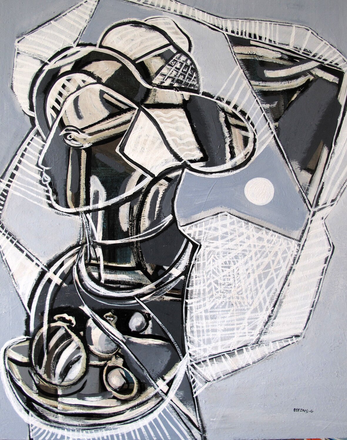 L'Artiste devant sa toile Guillaume Defins
