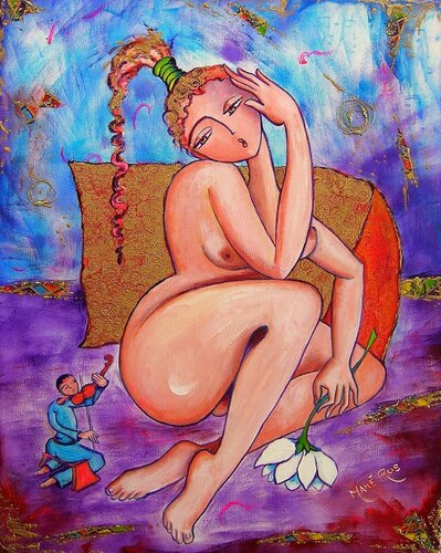 OPHELIA, nu poétique van Mahé Ros, Schilderij te koop op Singulart