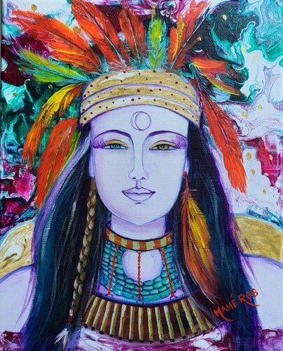 UKIA, femme plume von Mahé Ros, Malerei kaufen auf Singulart