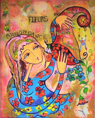 Fleurs d'abondance von Mahé Ros, Malerei kaufen auf Singulart