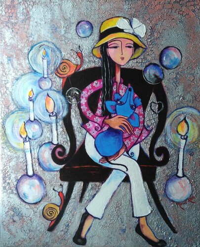 Le petit fauteuil noir von Mahé Ros, Malerei kaufen auf Singulart