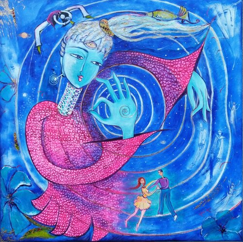 Sur la corde de l'infini de Mahé Ros, Pintura a la venta en Singulart