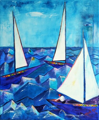 Voiliers von Mahé Ros, Malerei kaufen auf Singulart
