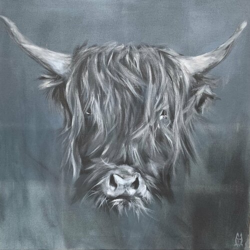 Bull without name van Anjuta Schneider, Schilderij te koop op Singulart