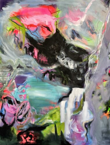 Fairytale scene (Zauberlandschaft) van Anjuta Schneider, Schilderij te koop op Singulart