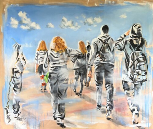 What future are we heading for (3) ? di Anjuta Schneider, Pittura in vendita su Singulart