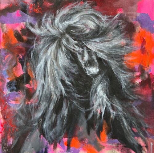 Rocky - greatest fan of Elvis! von Anjuta Schneider, Malerei kaufen auf Singulart