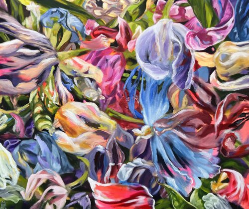 Fantasy flowers VI van Anjuta Schneider, Schilderij te koop op Singulart
