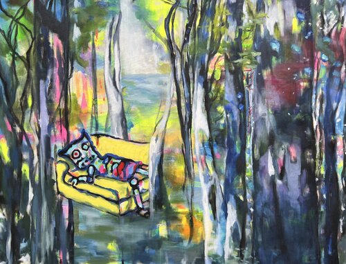 Bored Chatbot by Anjuta Schneider, Painting for Sale on Singulart