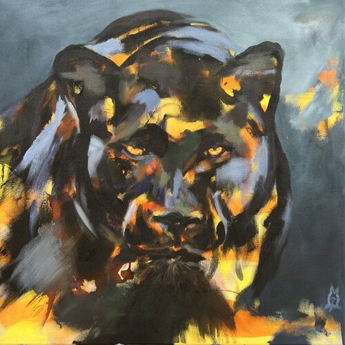 In focus - panther von Anjuta Schneider, Malerei kaufen auf Singulart
