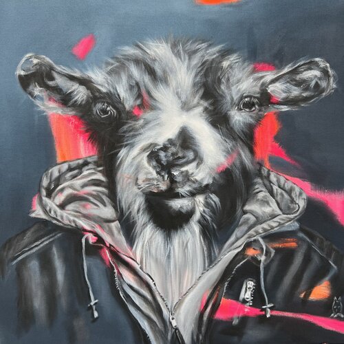 Goat "Bocky" von Anjuta Schneider, Malerei kaufen auf Singulart