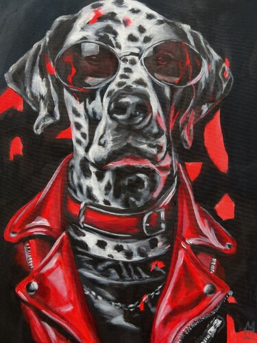 Jack - Dalmation dog von Anjuta Schneider, Malerei kaufen auf Singulart