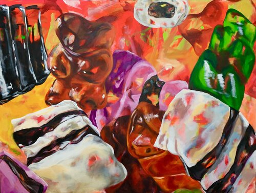 Sweet temptation 2   HARIBO van Anjuta Schneider, Schilderij te koop op Singulart