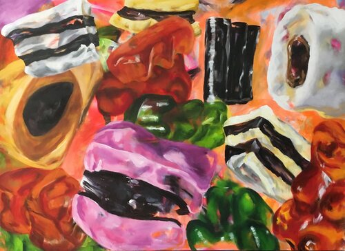 Sweet temptation 1 -HARIBO von Anjuta Schneider, Malerei kaufen auf Singulart