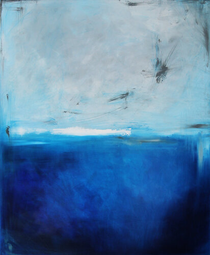 oil painting - Parisian blue XII di Maja Gajewska, Pittura in vendita su Singulart