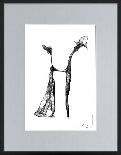Graphic work 44 - wedding couple di Maja Gajewska, Opera su carta in vendita su Singulart