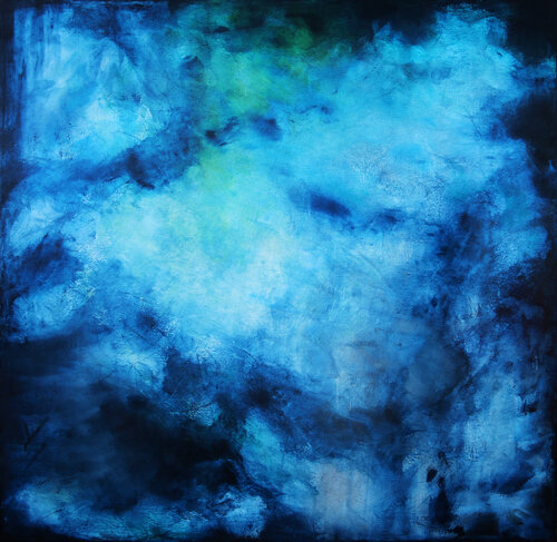 Sapphire and blue I by Maja Gajewska, 회화 for Sale on Singulart