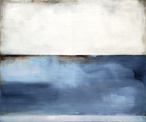 Navy Blue and dove I von Maja Gajewska, Malerei kaufen auf Singulart