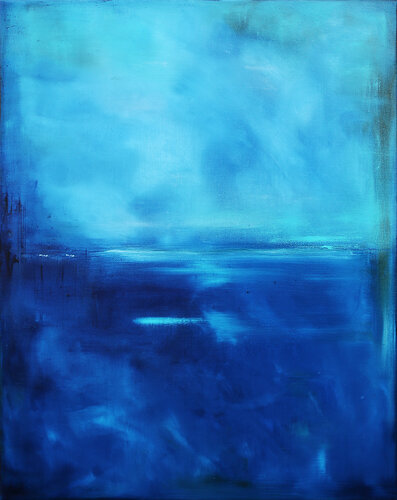 Paris Blue XV van Maja Gajewska, Schilderij te koop op Singulart