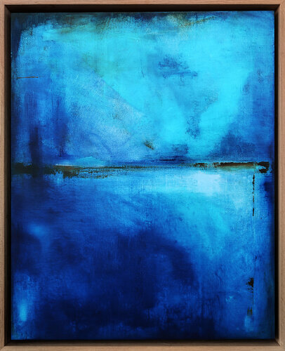Turquoise and Blue VIII van Maja Gajewska, Schilderij te koop op Singulart