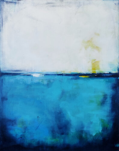 Sapphire and lime I van Maja Gajewska, Schilderij te koop op Singulart