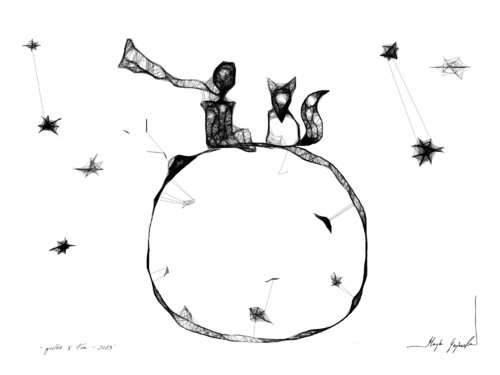 Graphic work - The Little Prince - inspiration (no 143) by Maja Gajewska, Work on Paper for Sale on Singulart