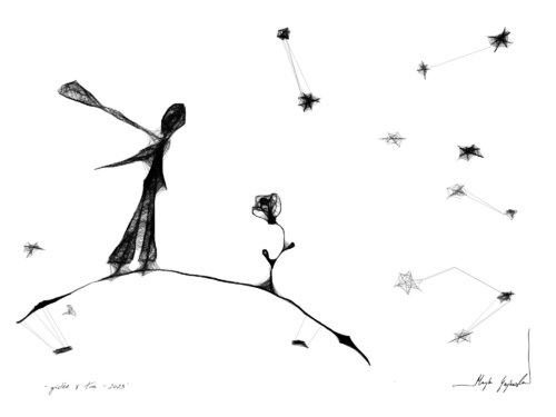 Graphic work - The Little Prince - inspiration (no 135) by Maja Gajewska, Work on Paper for Sale on Singulart