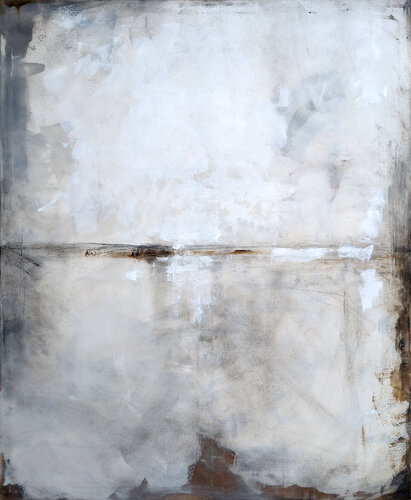 White and beige IV van Maja Gajewska, Schilderij te koop op Singulart