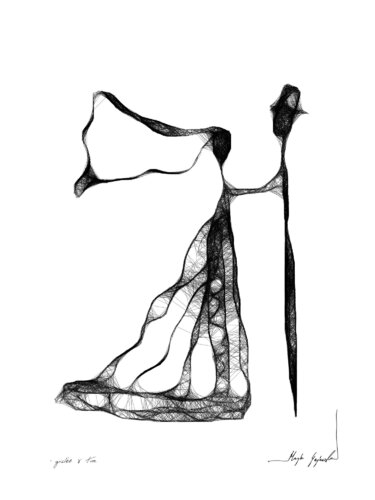 Graphic work - wedding couple (94) par Maja Gajewska, Œuvre sur papier en vente sur Singulart