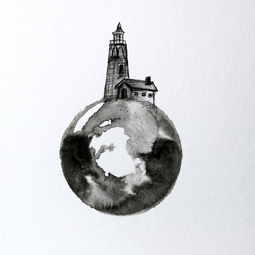 Ink on paper - Lighthouse (01) von Maja Gajewska, Werk auf Papier kaufen auf Singulart