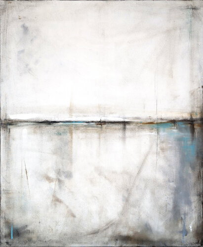 Taupe and Turquoise I van Maja Gajewska, Schilderij te koop op Singulart