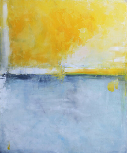 oil painting - Saffron and blue II di Maja Gajewska, Pittura in vendita su Singulart