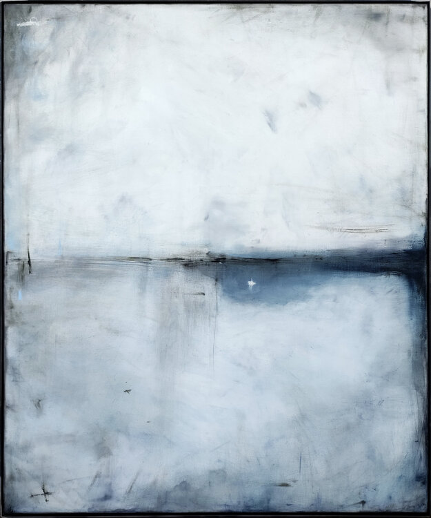 White with cobalt I (framed) Maja Gajewska