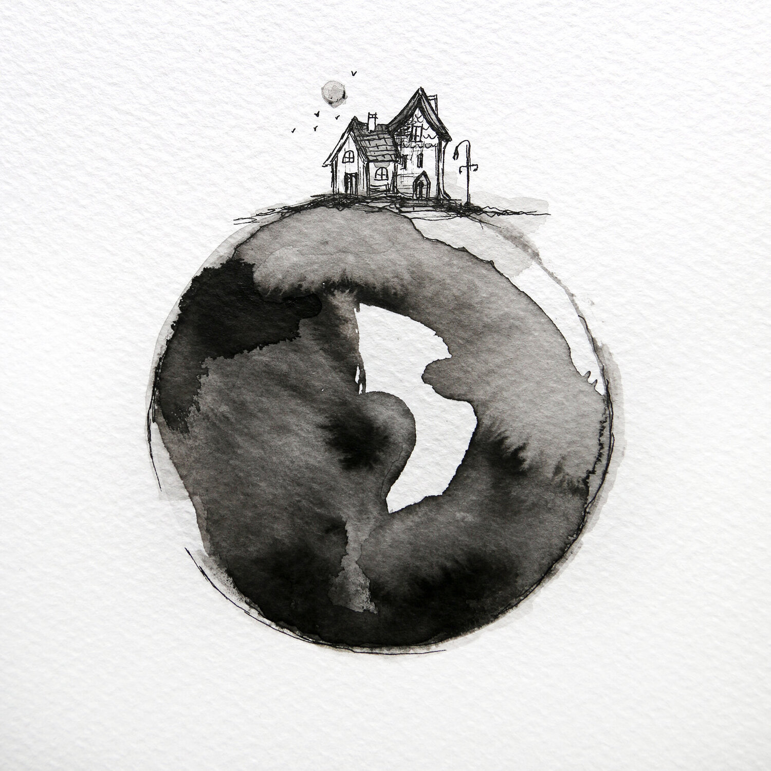 Ink on paper - Cottage (08) Maja Gajewska