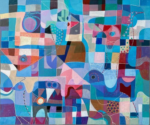 AWAY WITH THE BIRDS van F G Davis, Schilderij te koop op Singulart