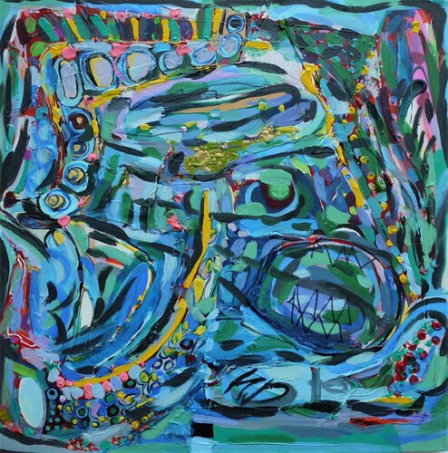 LANDSCAPE IN BLUE van F G Davis, Schilderij te koop op Singulart