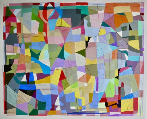RED LINE van F G Davis, Schilderij te koop op Singulart