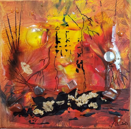 Fireland van Frédérique Chabin-Rivière, Schilderij te koop op Singulart