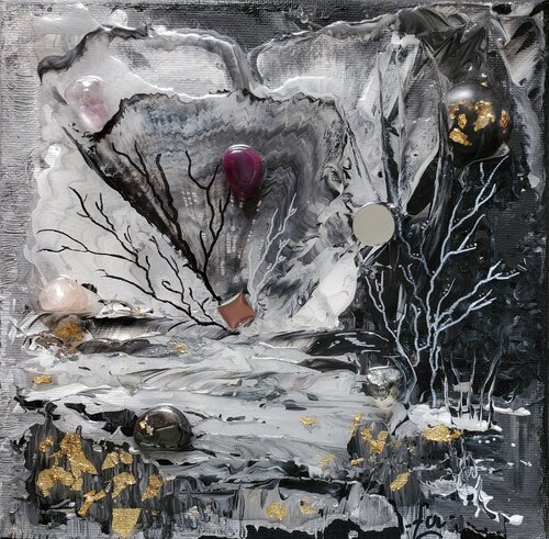 Black And White par Frédérique Chabin-Rivière, Peinture en vente sur Singulart